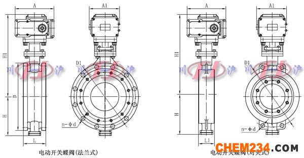 電動開關蝶閥外形尺寸